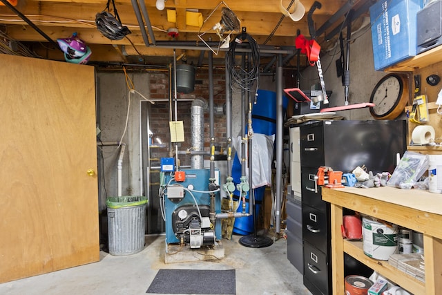 455 Duck Pond Rd, Westbrook, ME 04092 - utility room with a heating unit