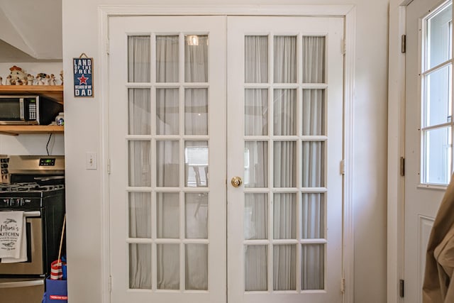 148 Naples Rd, Harrison, ME 04040 - entryway featuring french doors