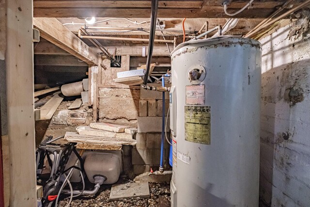 148 Naples Rd, Harrison, ME 04040 - utility room featuring water heater