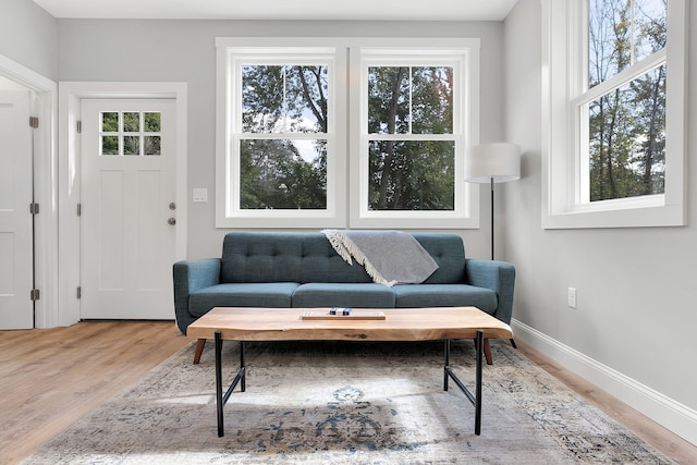 14 Depot St, Buxton, ME 04093 - living room featuring wood finished floors and baseboards