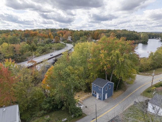 14 Depot St, Buxton, ME 04093 - drone / aerial view of a large body of water and a heavily wooded area