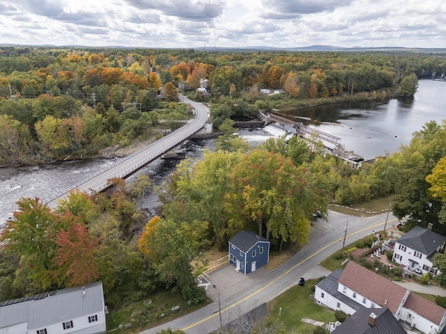 14 Depot St, Buxton, ME 04093 - drone / aerial view of a heavily wooded area and a large body of water