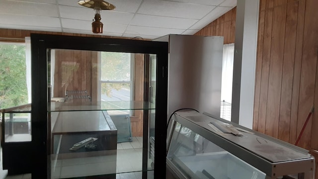 3 Center Hill Rd, Weld, ME 04285 - detailed view of wooden walls and a paneled ceiling