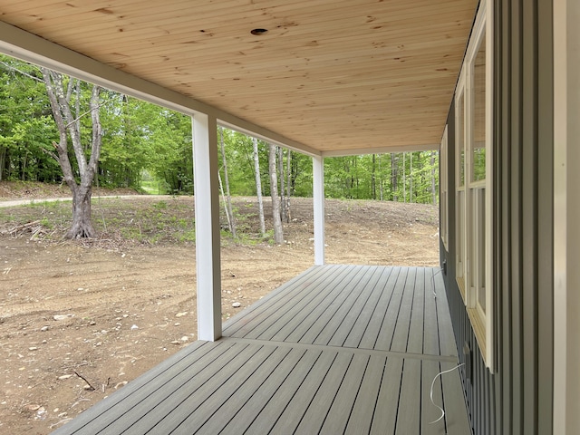 13 Morgan Ln, Limington, ME 04049 - deck with view of scattered trees