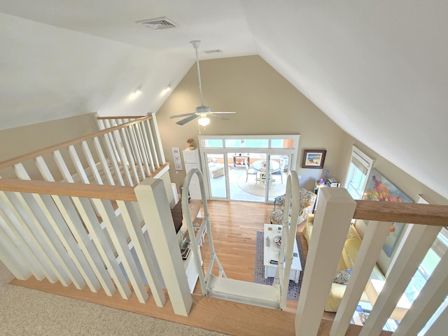 1 Old County Rd Unit 155, Wells, ME 04090 - staircase with vaulted ceiling and healthy amount of natural light