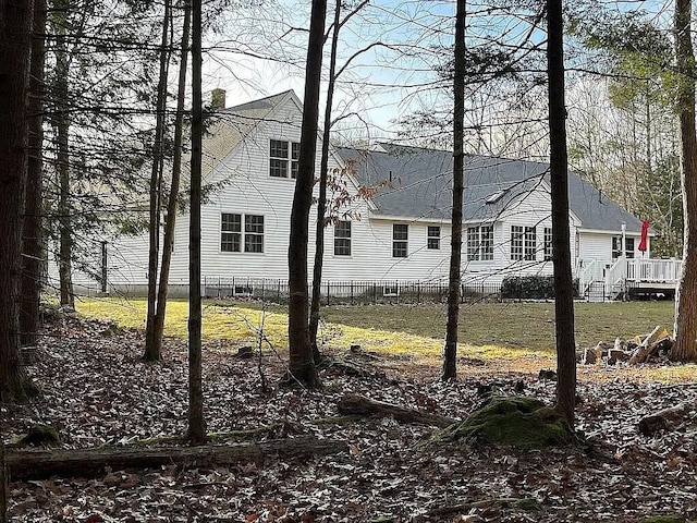 9 Deerfield Dr, Brunswick, ME 04011 - back of house featuring a chimney and crawl space
