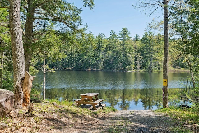 65 Lone Indian Trl, Augusta, ME 04330 - water view with a heavily wooded area