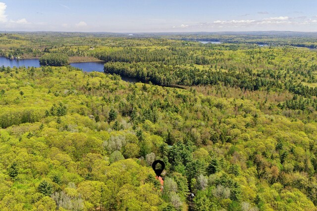 65 Lone Indian Trl, Augusta, ME 04330 - aerial view of a forest and a nearby body of water