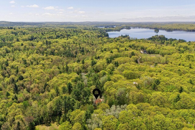 65 Lone Indian Trl, Augusta, ME 04330 - bird's eye view of a heavily wooded area and a large body of water