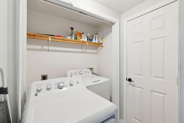 65 Lone Indian Trl, Augusta, ME 04330 - washroom with washing machine and clothes dryer