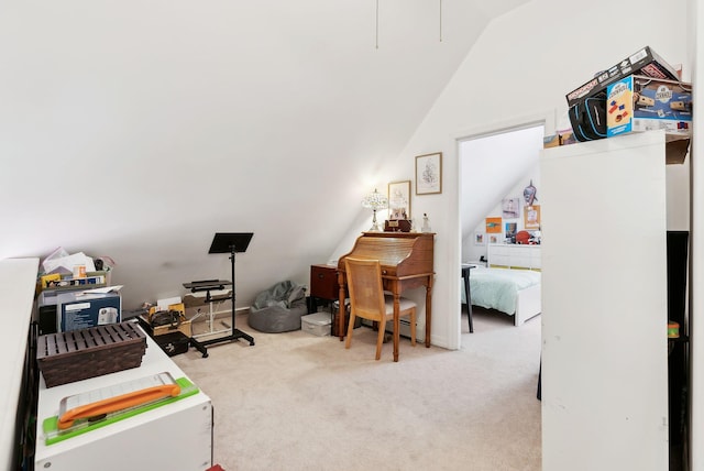 65 Lone Indian Trl, Augusta, ME 04330 - carpeted home office with vaulted ceiling
