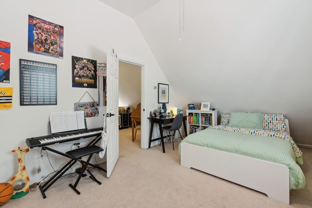 65 Lone Indian Trl, Augusta, ME 04330 - bedroom featuring vaulted ceiling and carpet flooring
