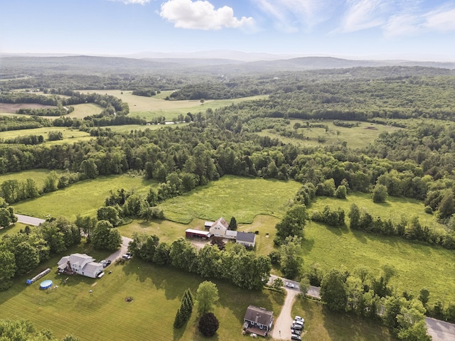 640 Lower St, Turner, ME 04282 - aerial overview of property's location with mountains and rural landscape