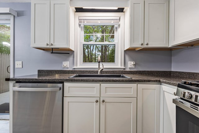 5 Jamestown Ct Unit 5, South Portland, ME 04106 - kitchen featuring dishwasher, a sink, gas range oven, and plenty of natural light