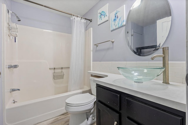 5 Jamestown Ct Unit 5, South Portland, ME 04106 - full bath with shower / bath combo with shower curtain, wood finished floors, toilet, and vanity
