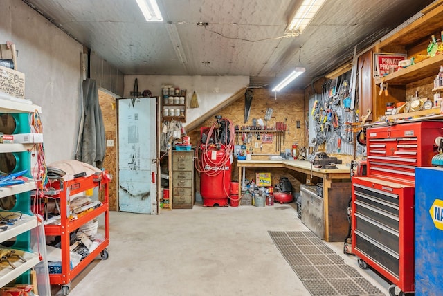 1 Whispering Pines Dr, Old Orchard Beach, ME 04064 - basement featuring a workshop area