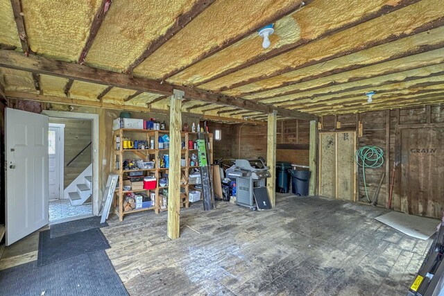 16 Cross St, Camden, ME 04843 - unfinished basement featuring stairs