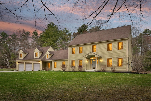 144 Orchard Rd, Cumberland, ME 04021 - view of front facade featuring a front lawn and roof with shingles