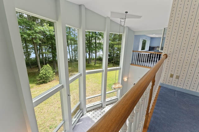 73 Hodsdon Ln, Jefferson, ME 04348 - unfurnished sunroom featuring healthy amount of natural light and lofted ceiling