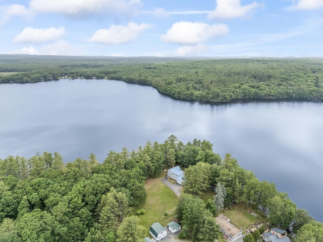 73 Hodsdon Ln, Jefferson, ME 04348 - aerial view of property's location featuring a forest and a nearby body of water