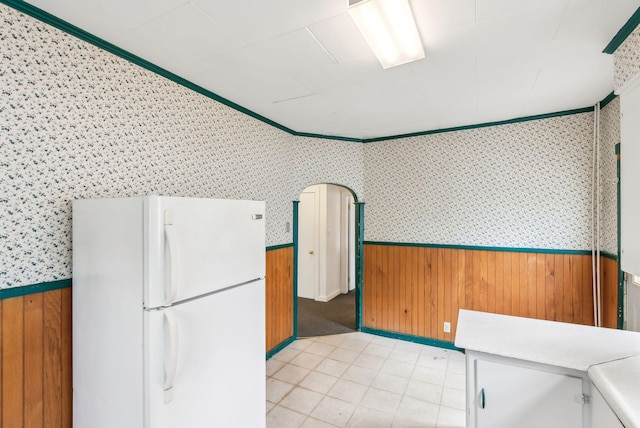 520 Lincoln St, Lewiston, ME 04240 - spare room with a wainscoted wall, wallpapered walls, and wood walls