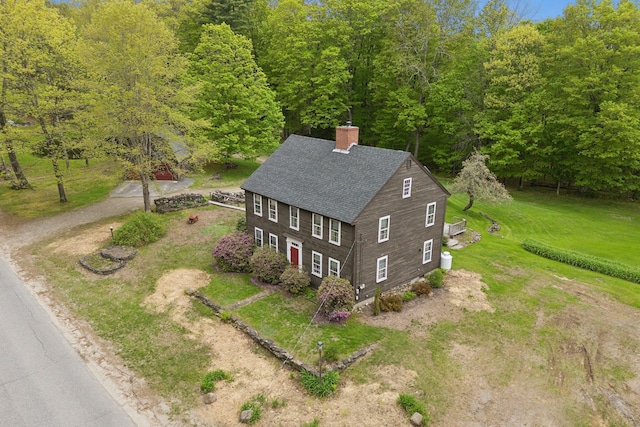 19 Bearce Rd, Winthrop, ME 04364 - aerial view of property and surrounding area with a forest
