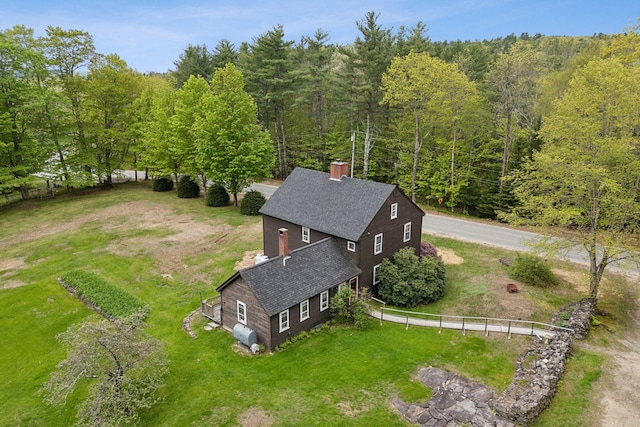 19 Bearce Rd, Winthrop, ME 04364 - view from above of property featuring a heavily wooded area
