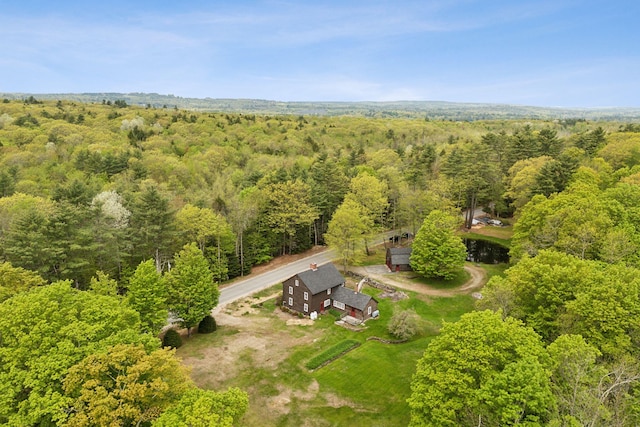 19 Bearce Rd, Winthrop, ME 04364 - view from above of property featuring a heavily wooded area