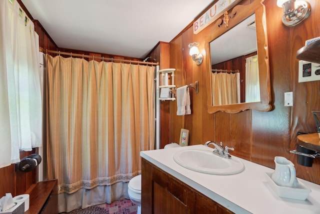 19 Bearce Rd, Winthrop, ME 04364 - full bath featuring toilet, vanity, and a shower with shower curtain