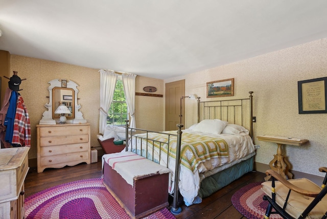 19 Bearce Rd, Winthrop, ME 04364 - bedroom with hardwood / wood-style floors and wallpapered walls