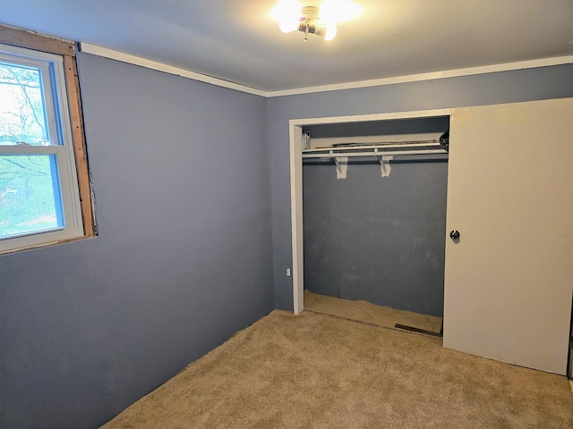 1330 Pushaw Rd, Glenburn, ME 04401 - unfurnished bedroom with carpet flooring and a closet