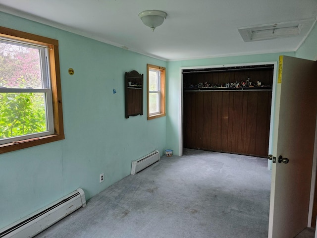 1330 Pushaw Rd, Glenburn, ME 04401 - spare room with baseboard heating and carpet
