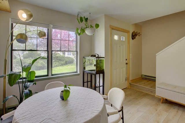 5 Glenridge Dr Unit 5, Portland, ME 04102 - dining space with a baseboard heating unit and light wood finished floors