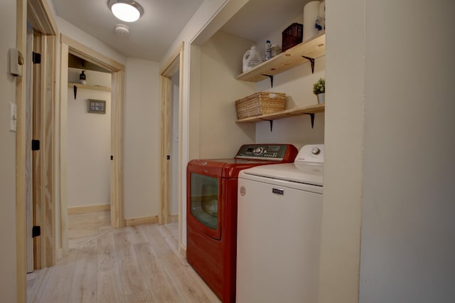 5 Glenridge Dr Unit 5, Portland, ME 04102 - laundry area with washer and dryer and light wood-type flooring