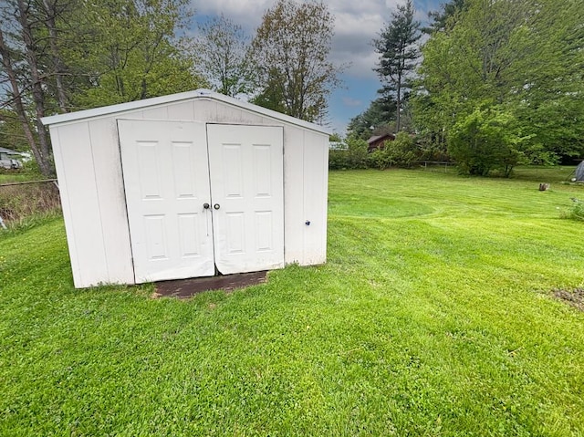 view of shed