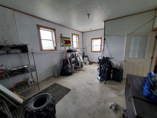 259-265 Bowden Point Rd, Prospect, ME 04981 - interior space featuring healthy amount of natural light and unfinished concrete floors