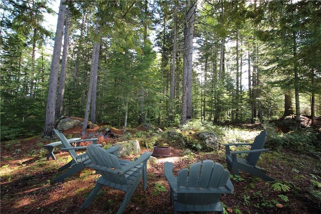 113 W Arm Rd, Magalloway Plt, ME 04970 - view of yard featuring a forest view