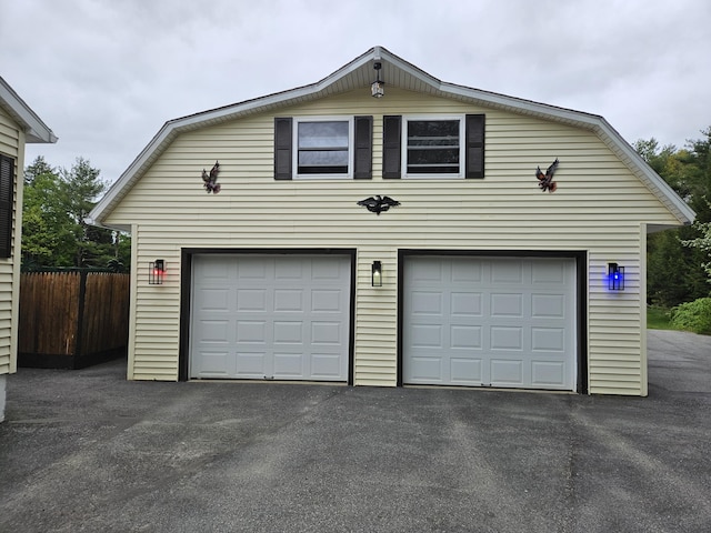 garage with a garage