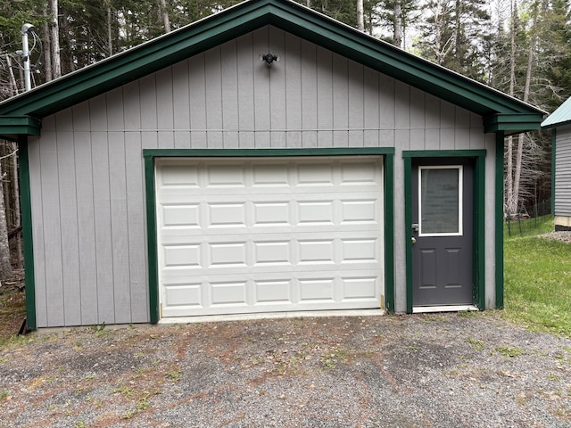 54 Orris Lamb Rd W, Dallas Plt, ME 04970 - detached garage featuring driveway