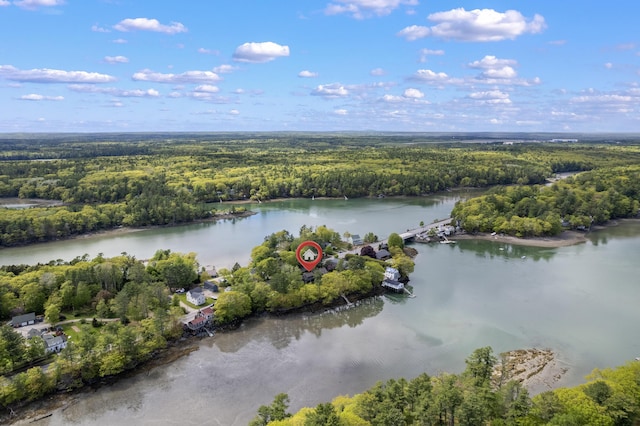 21 Harpswell Islands Rd, Harpswell, ME 04079 - drone / aerial view of a forest and a nearby body of water