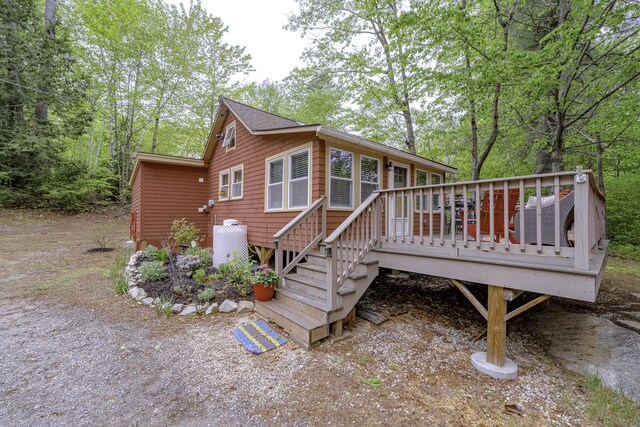 107 Meadow Rd, Raymond, ME 04071 - view of side of home with a wooden deck
