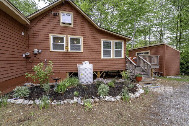 107 Meadow Rd, Raymond, ME 04071 - view of property exterior with a deck