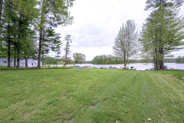 107 Meadow Rd, Raymond, ME 04071 - view of grassy yard with a water view