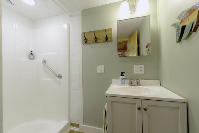 107 Meadow Rd, Raymond, ME 04071 - bathroom with a stall shower and vanity