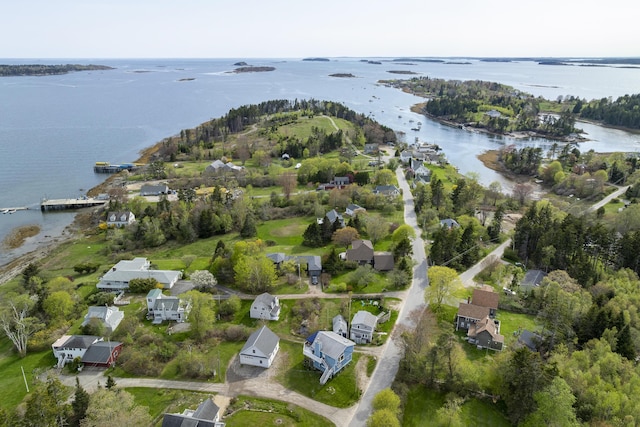197 Ash Point Rd, Harpswell, ME 04079 - aerial view of property's location with a large body of water and nearby suburban area