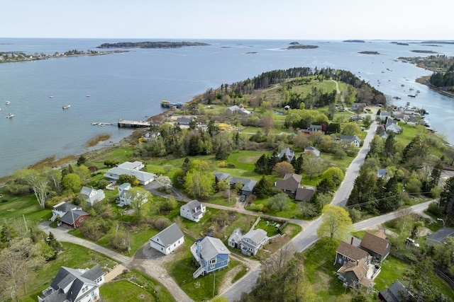 197 Ash Point Rd, Harpswell, ME 04079 - aerial overview of property's location with a nearby body of water and nearby suburban area