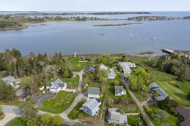 197 Ash Point Rd, Harpswell, ME 04079 - aerial overview of property's location featuring a nearby body of water and nearby suburban area