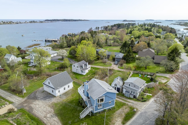 197 Ash Point Rd, Harpswell, ME 04079 - aerial perspective of suburban area with a large body of water