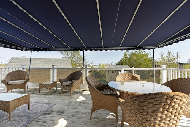 197 Ash Point Rd, Harpswell, ME 04079 - view of wooden terrace