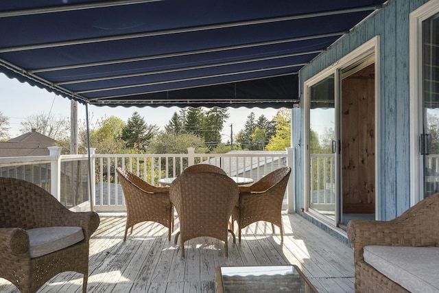 197 Ash Point Rd, Harpswell, ME 04079 - deck with outdoor dining space